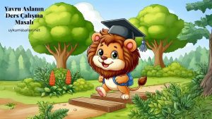 Yavru Aslanın Ders Çalışma Masalı